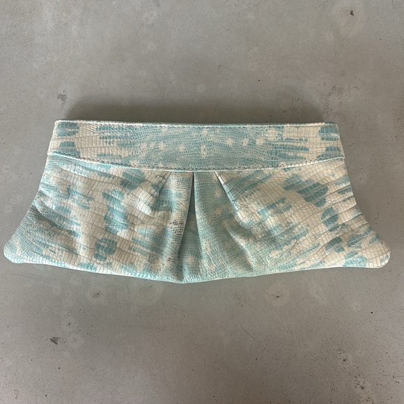 Lauren Merkin Blue and White Clutch - Picture 3 of 4